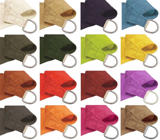 Polyester Kumaş Üçgen Güneşlik Yelken PU Kaplamalı Pas Korumalı 160gsm 2