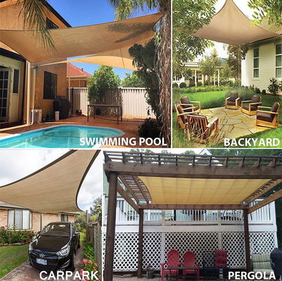 Üçgen Gölge Yelken UV Koruması güneş gölge yelkenleri